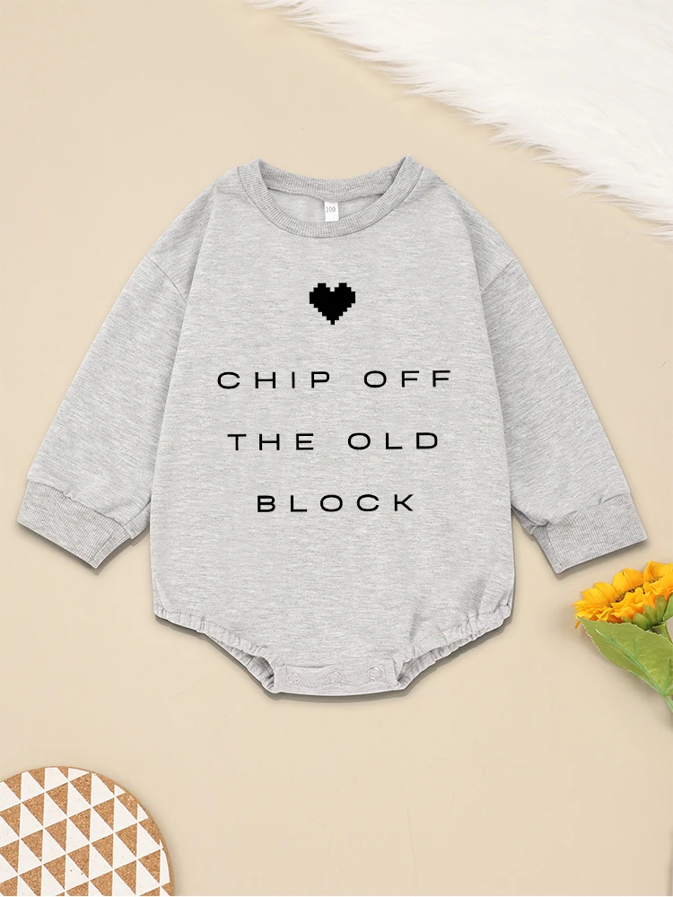 Детское боди с длинным рукавом и круглым вырезом