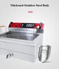 220V 30L Commercial Electric Fryer Potato Tower Machine French Fries Fritters Deep Fryer Frying Machine With Oil Drain Faucet 5