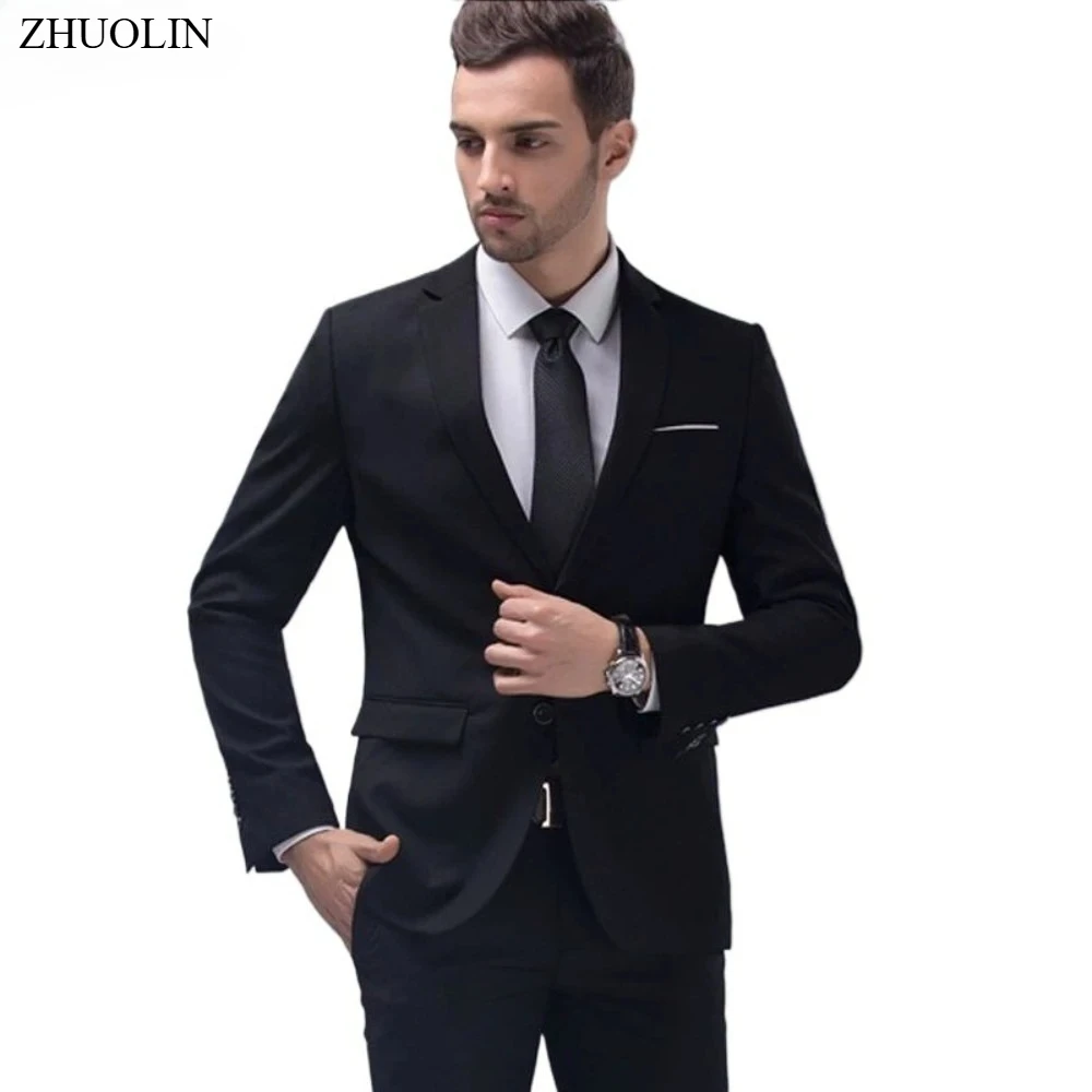 طقم بدلة رجالي قطعين (جاكيت وبنطال) بتصميم ضيق (Slim Fit) - أنيق ومناسب للمناسبات والأعراس S308745aad1724100a3c1c8608d5ed414V