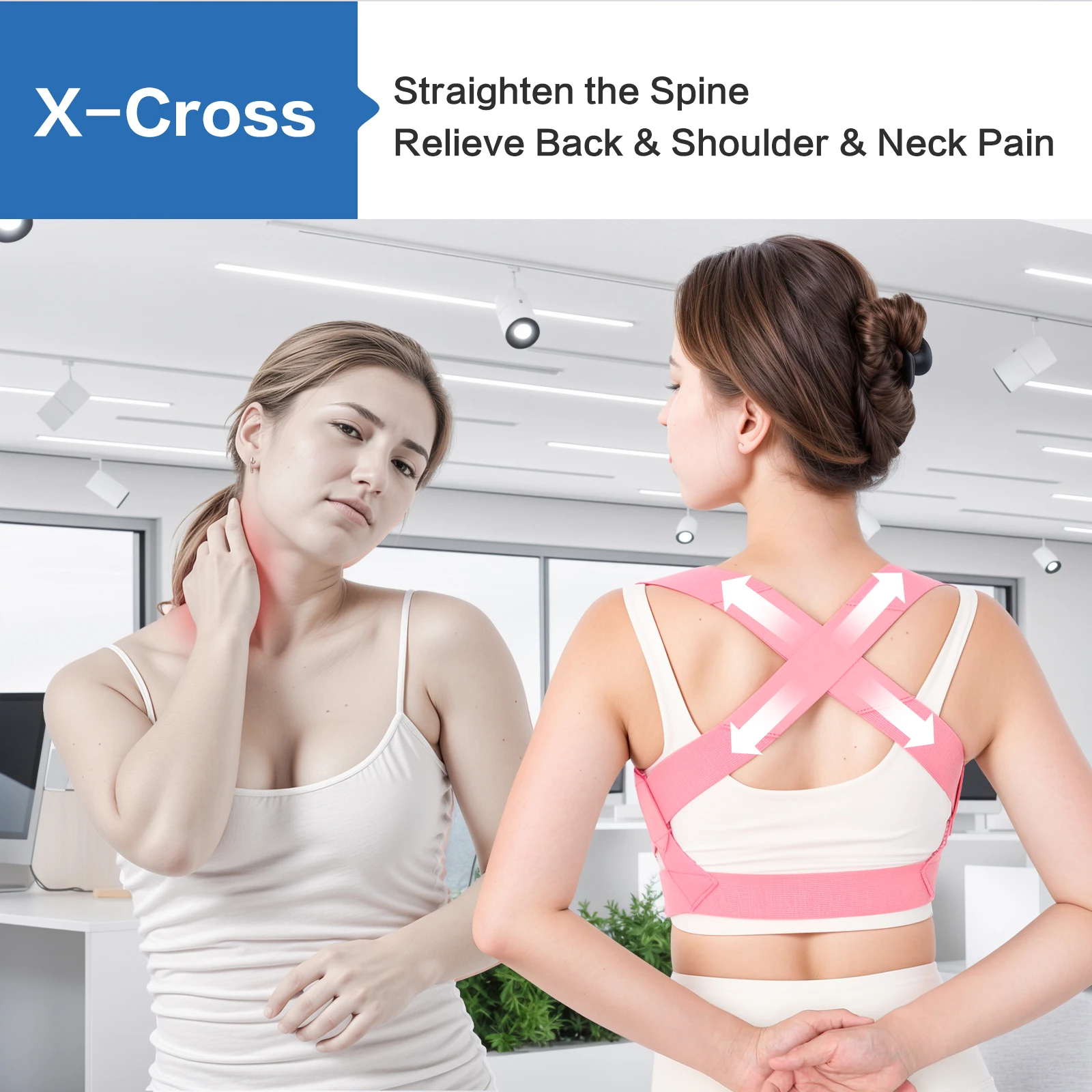 Babaka Posture Corrector for Women and Men,Breathable Back Support Straightener, Adjustable Upper Back Brace Shoulder Posture 4