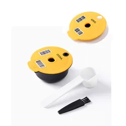 Reusable Coffee Capsule Pods with Silicone Lid - Refillable Espresso Coffee Filters (220ML 60ML Lid)