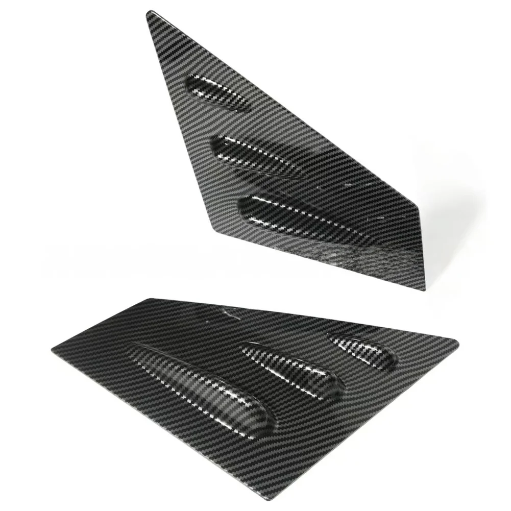 ABS 소재 자동차 앞 측면 창 루버 스쿱 커버 벤트 좌우 셔터 스포일러 커버 (스바루 WRX STI 2015-2020 용)