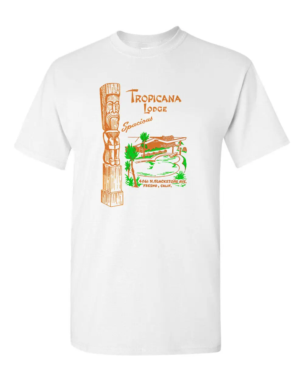 Retro Tiki Art Tee T Shirt Cotton Mug Bar Restaurant Tropicana Lodge Coco Ca