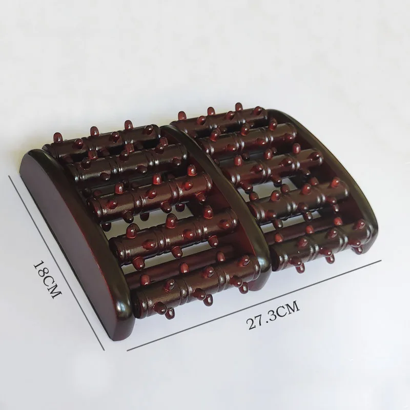 나무 발 마사지 롤러, 큰 5 열 나무 발 마사지기, 자극 컵 포인트 발, 족저근막염 롤러 반사 요법
