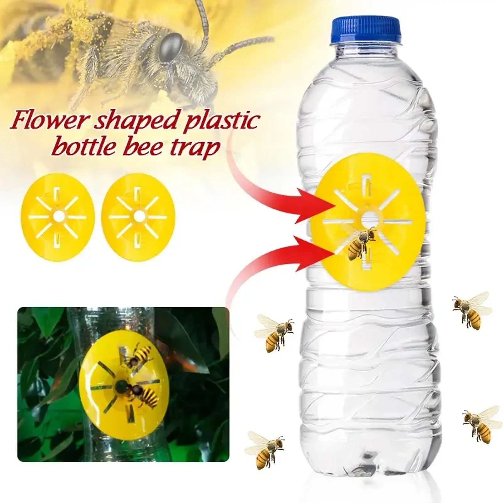 10-Pack Flower-Shaped Reusable Insect and Pest Trap