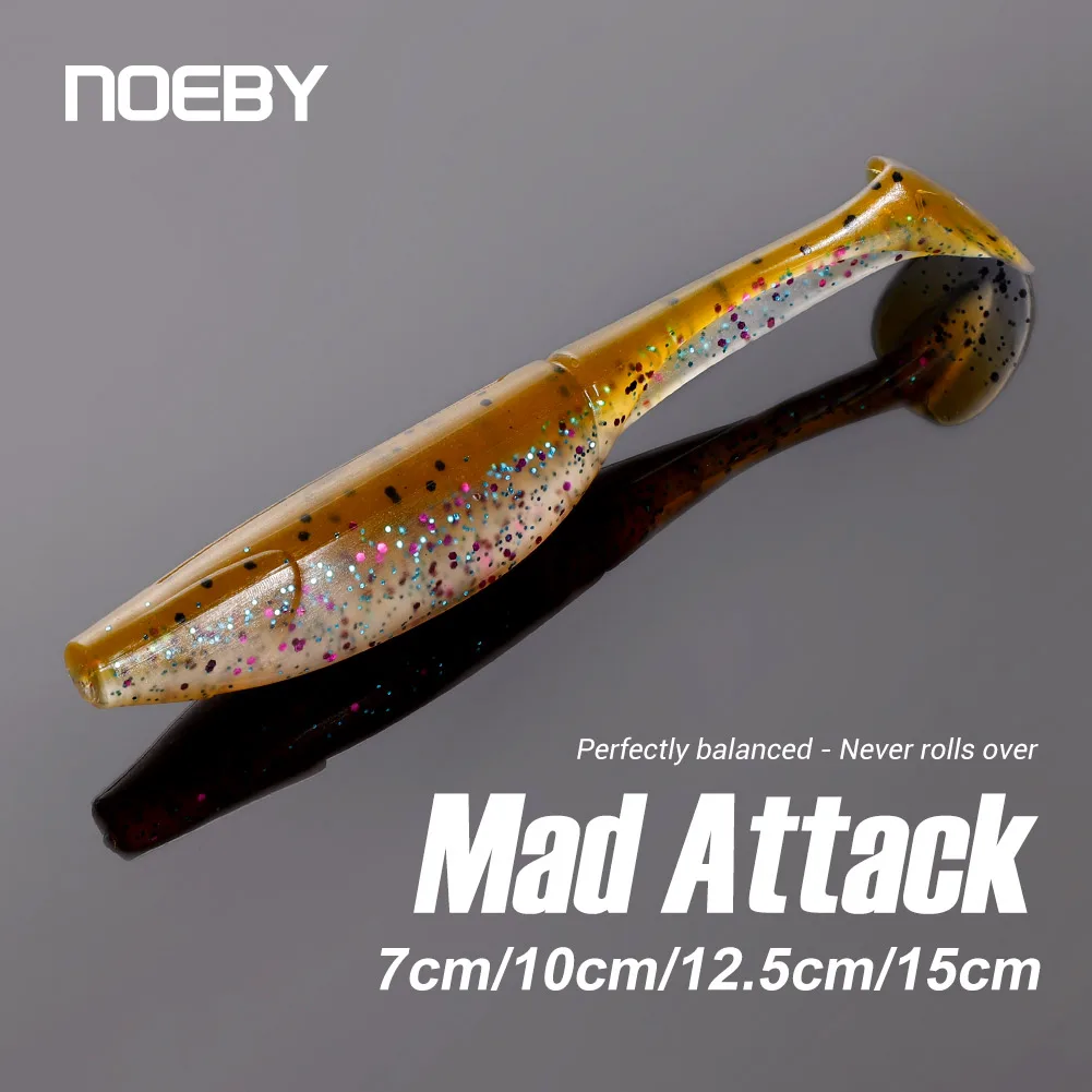 NOEBY Paddle Tail Soft Swimbait 7,5-15cm Silikon-Shad-Köder Weicher Plastikköder für Barsch- und Hechtangeln