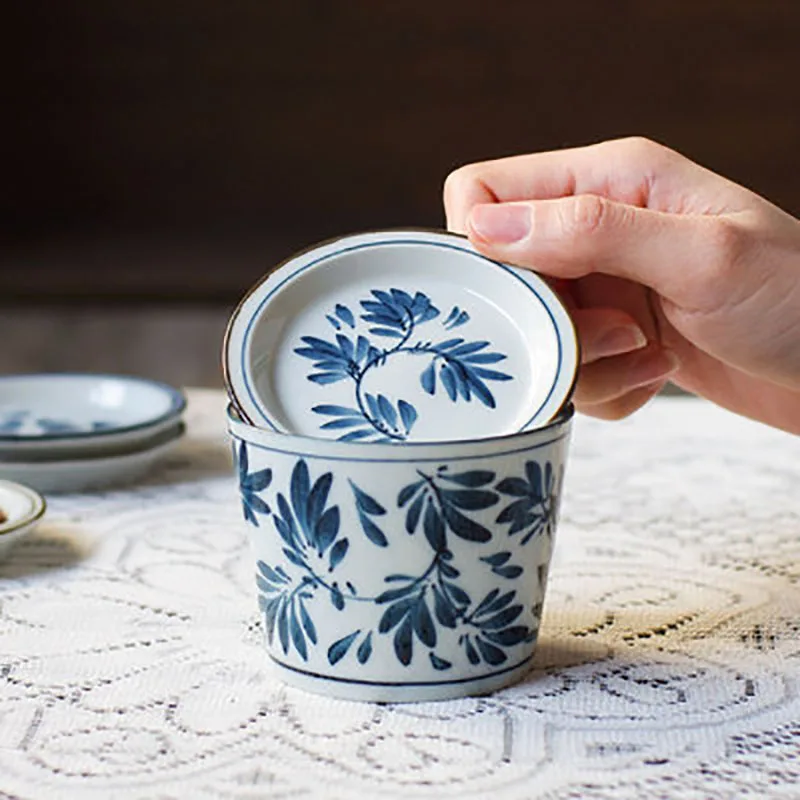Japanese Style Ceramic 200ml Water Cup Without Handle Household Drinkware Tea Coffee Cups Set coffee cup saucer set