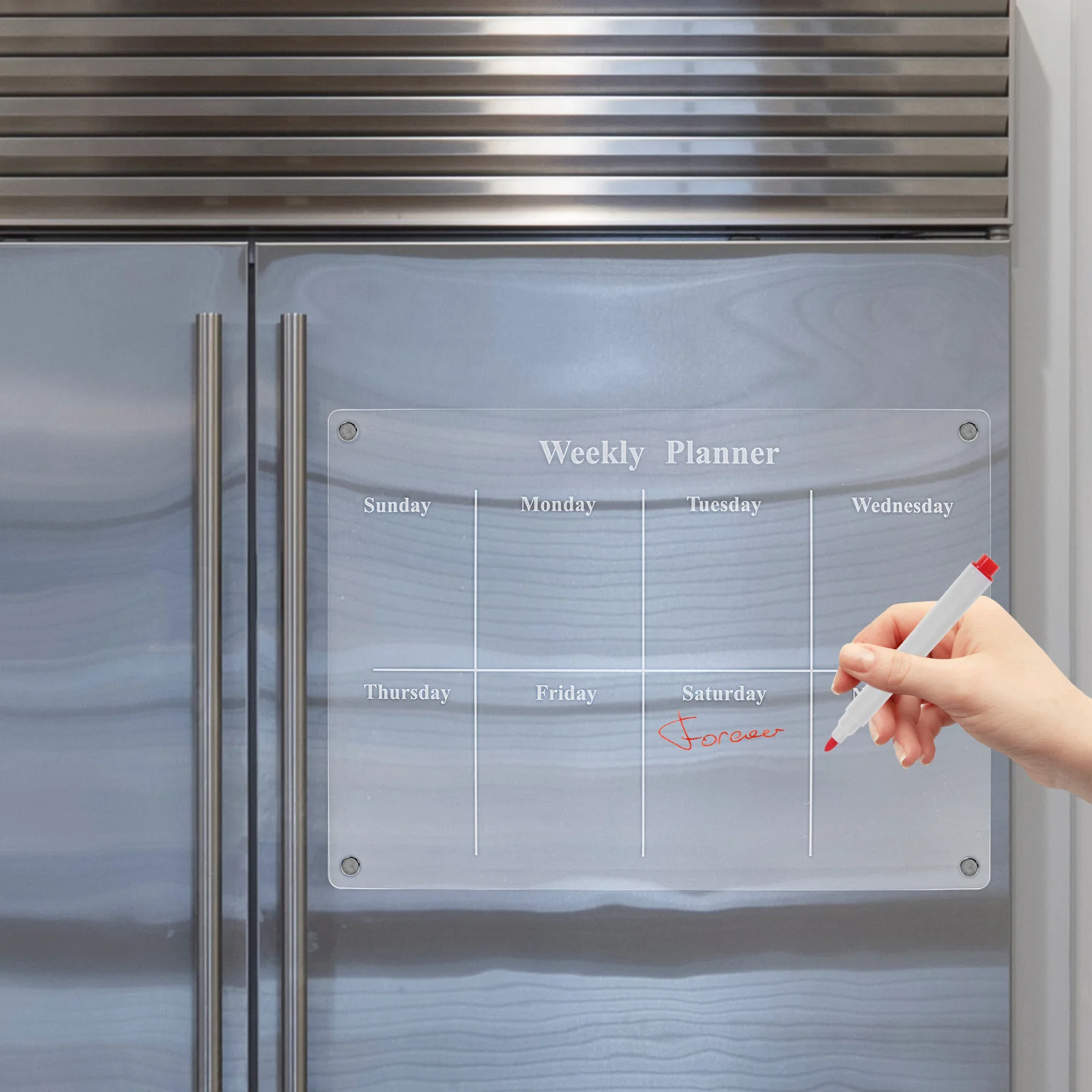 Acrylic Writing Board Magnetic Clear Refrigerators Dry Erase To do list