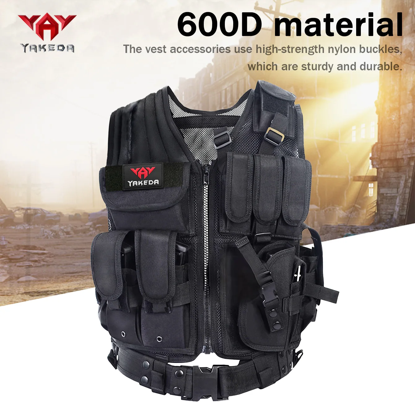 Tear Resistant Mesh Hunting Vest Double Layer Fabric