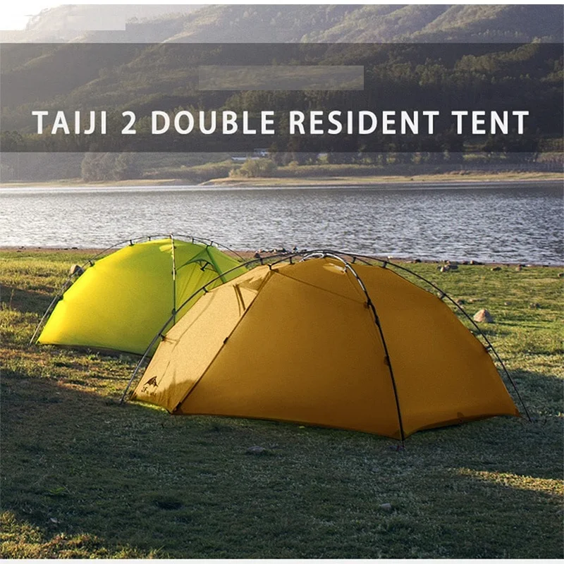 Camping Tent FLAME'S CREED TAIJI 2 15D Nylon Ultralight 2 Persons 3/4 Season Double Layer Hiking