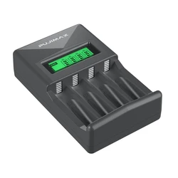 PUJIAMX Rechargeable Battery Charger with LCD Display and Fast Charging Capability - USB Micro (LCD - 007 Black)