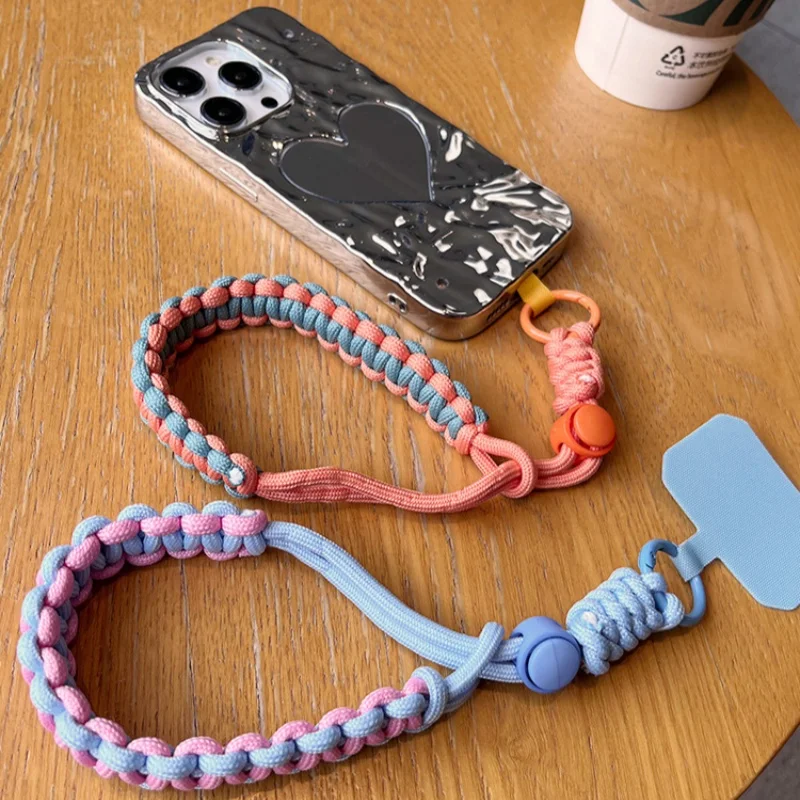 Handwoven Adjustable Phone Lanyard – Universal Wrist Strap for Outdoor & Sports