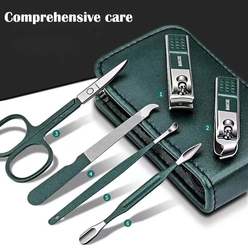 New Nail Scissors Set Household High End Mens And Womens Special Nail Clippers Manicure Beauty Tools 6 Piece Portable Household 3