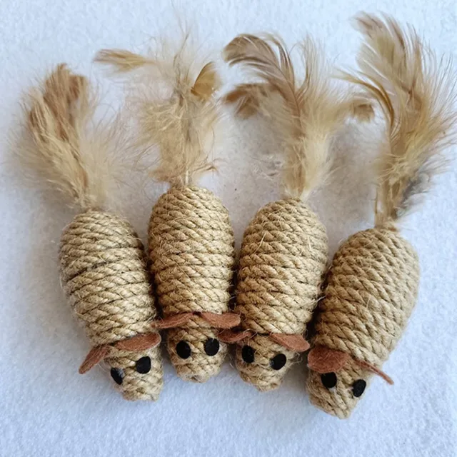 Sisal False Mouse Cat Toy Bite Resistance Stuffed Toy Interactive Cat Toy Simulation Mice Kitten Self-Playing Plush Toys Sisal False Mouse Cat Toy Bite Resistance Stuffed Toy Interactive Cat Toy Simulation Mice Kitten Self-Playing Plush Toys