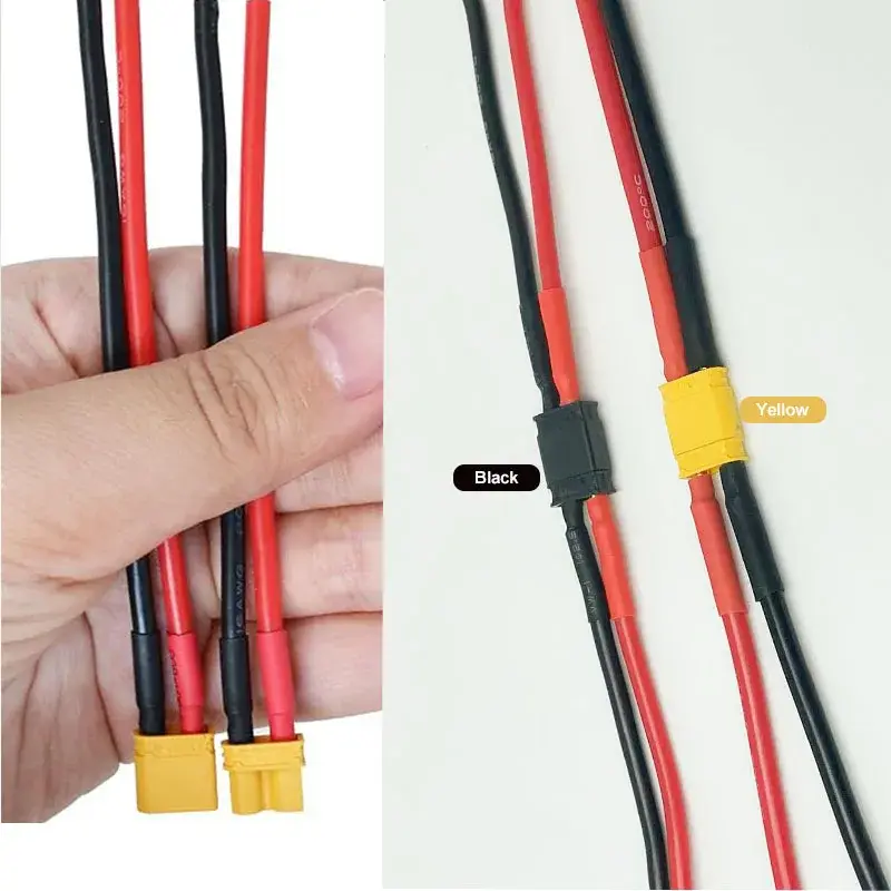 XT30 Connector Cable XT30U Male and Female Connectors with 14AWG/16AWG Silicone Cable For Remote Control Lithium Batteries image 1