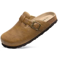 Mules Comwarm en liège pour femmes et hommes, antidérapantes, en cuir végétalien, avec soutien de la voûte plantaire, style sabot, décontractées, nouvelles pantoufles en liège 2