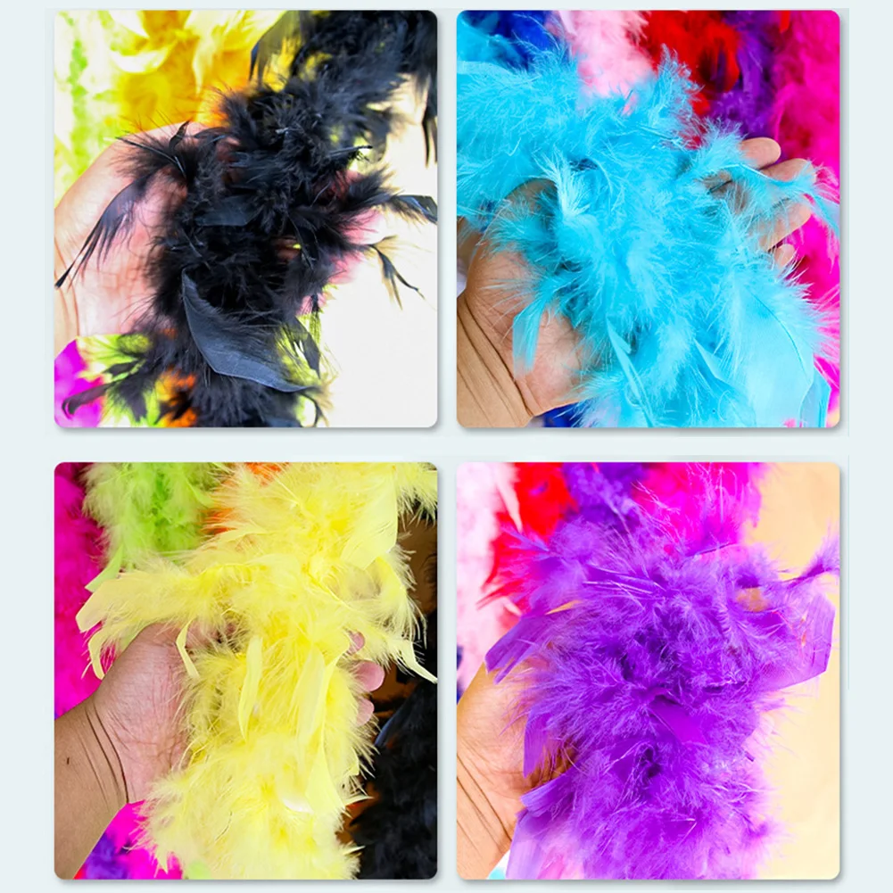 Fancy Dress Colorful Feather Scarf Lifeful for Fancy Dress Crafts (Purple)