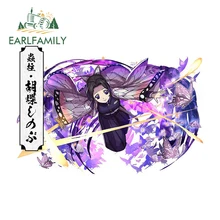 EARLFAMILY pegatinas de coche para Demon Slayer, calcomanía divertida de Shinobu, accesorios de Anime para coche, decoración de pared del hogar, 13cm x 9cm