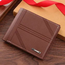 Men's Youth Fashion Soft Leather Billfold and Card Holder Wallet (Brown)