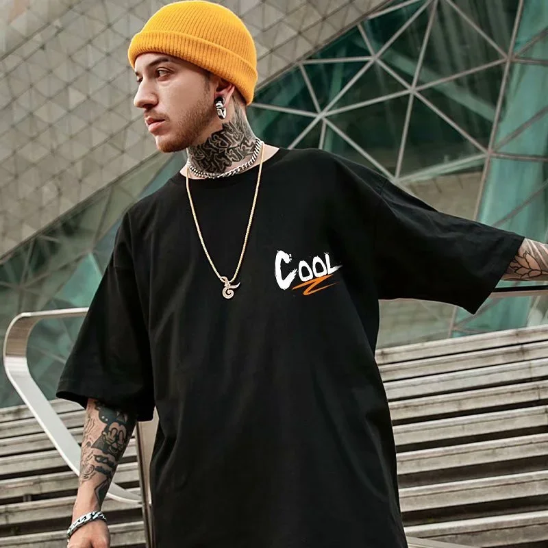 T-shirt Homme Impression Dos Galaxie 2025 - Col Rond - Manches Courtes - Grandes Tailles Jusqu'au 46