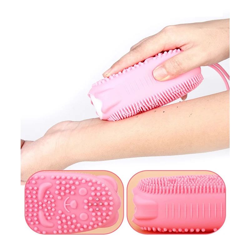 Silicone Double Sided Bath Body Scrubber Brush