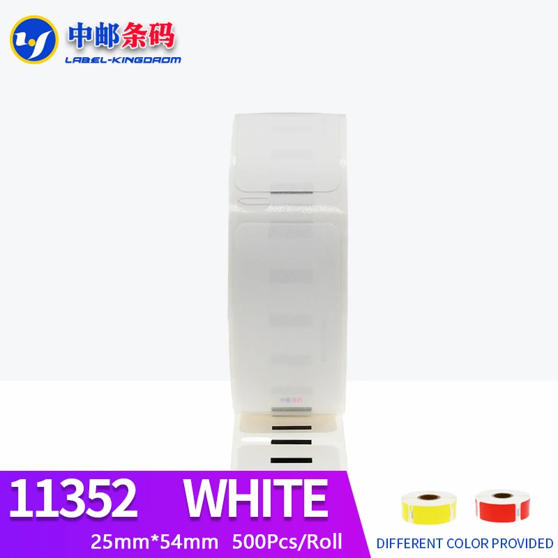 100 롤 Dymo 일반 11352 라벨 스티커, LW450 터보 열 프린터 호환, 25x54mm, 500 개