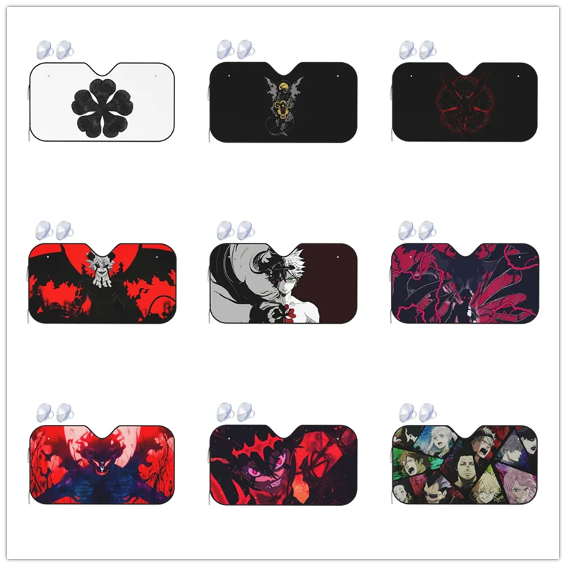 

Anime Black Clover Windshield Sun Shade, Car Sunshade,Car Windshield Sun Shade，Fits Most Car Front Windshield