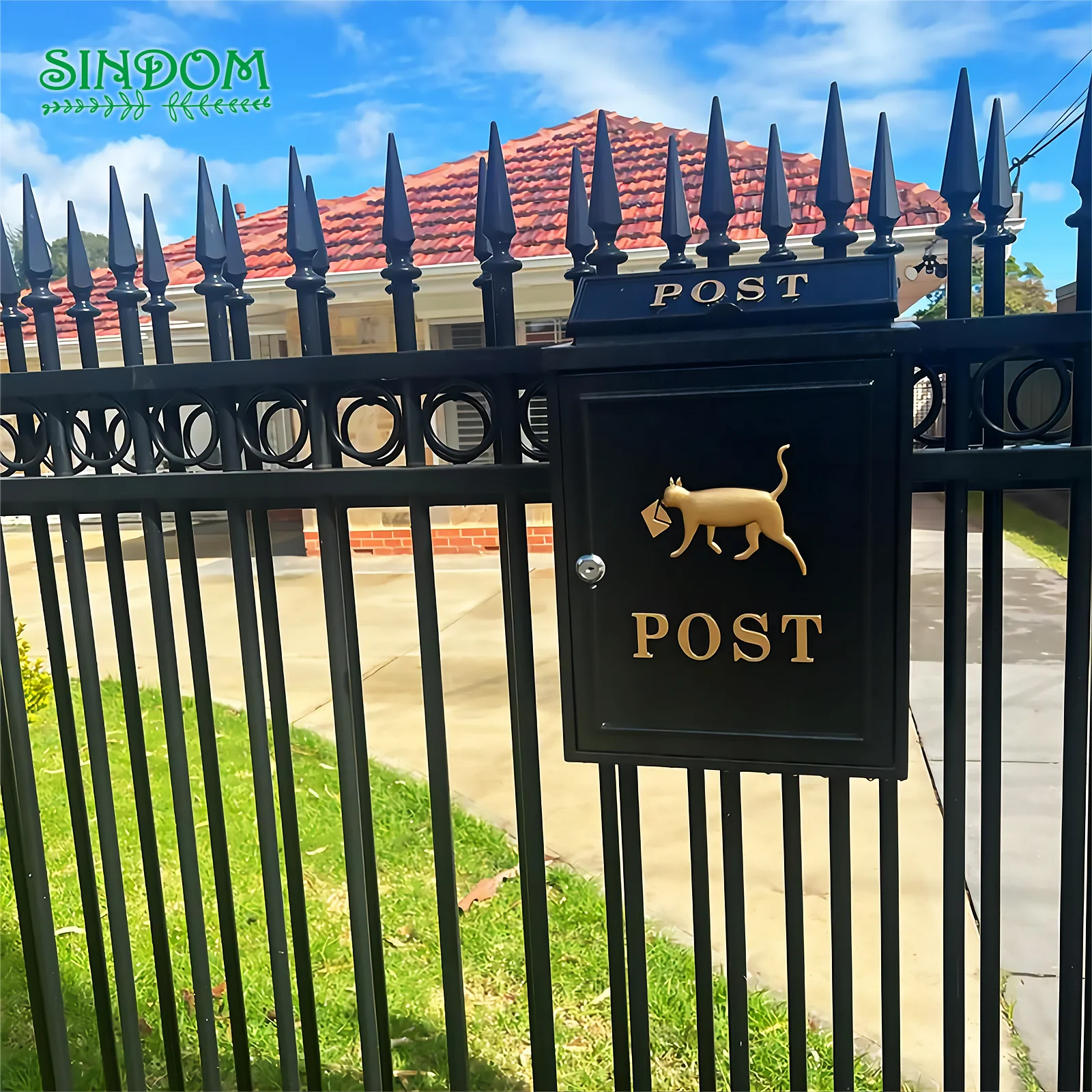 Residential Letter Cat Post Box Lockable Modern Mailbox for Wall wall mounted mailbox
