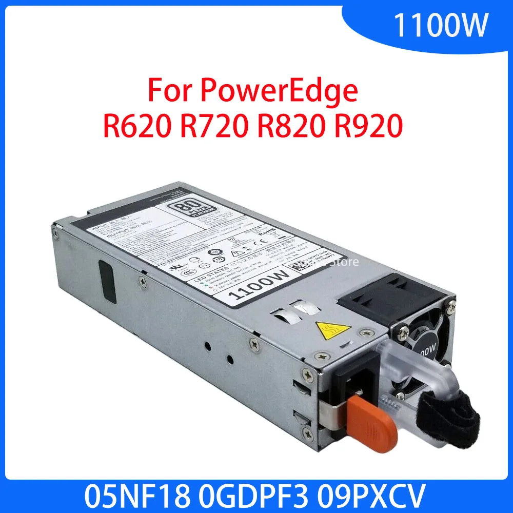 

Original 1100W For PowerEdge R620 R720 R820 R920 Server Switching Power Supply 80 Plus Platinum 1100W Watt E1100E-S0 L1100E-S0