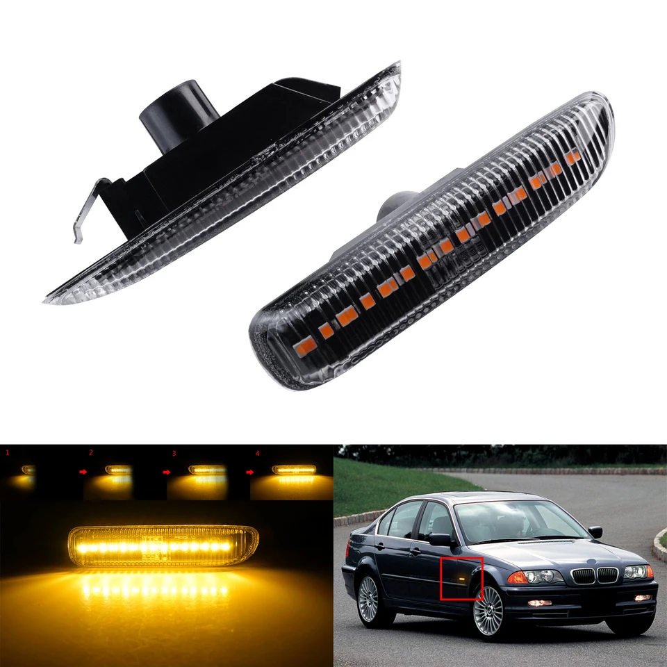 Amber Sequentiële Dynamische Led-Zijmarkeringslichten Voor Audi A3 S3 8P A4 Rs4