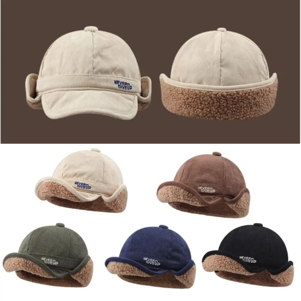 Popular Lamb Wool Bomber Hats Windproof Thickened Duckbill Hat Keep Warm Flying Caps Cycling