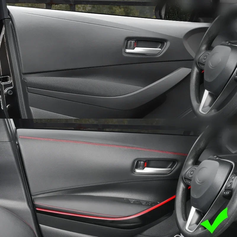 10M Interni auto Linea di rivestimento autoadesiva Porta del cruscotto Decorazione in pelle PU Decorazioni per strisce intrecciate fai-da-te Accessorio automobilistico - Image 6