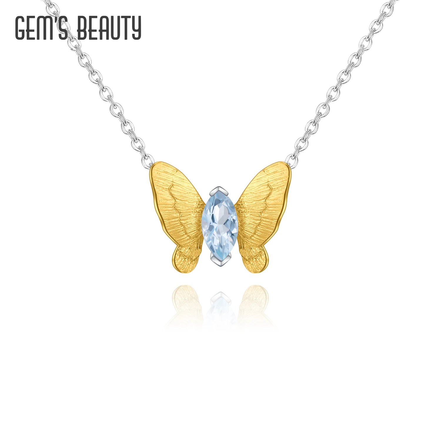 

GEM'S BEAUTY Butterfly Orginal Design Women Neckalce Silver Elegant Neckalce Pendant Party Neckalce Choker Luxury Fine Jewelry