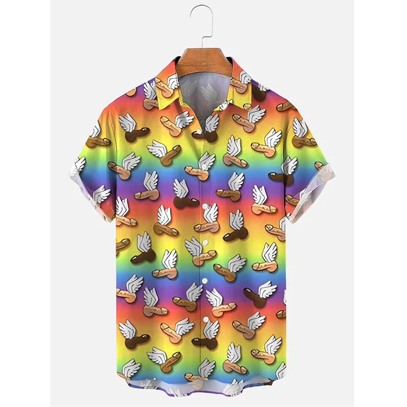 Summer Harajuku 3D Printed Sexy Styles Shirts Hentai Patterns Graphic Short Fashion Funny Cool Men Blouses