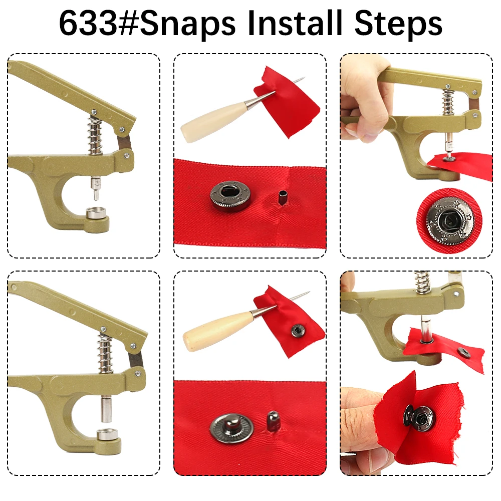 Kit De Boutons Pression En Cuir LMDZ Boutons Pression En Métal Avec Outils D'installation Pour