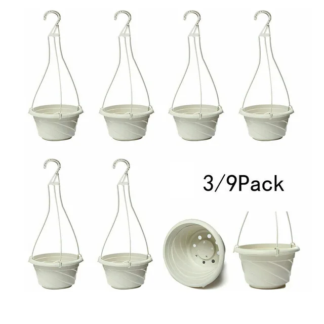 1/3/9 db Függő Virágcserép -Lánc Növény Kosár Tartó Lógó Erkély Díszítés Otthoni Iroda -Kiegészítők