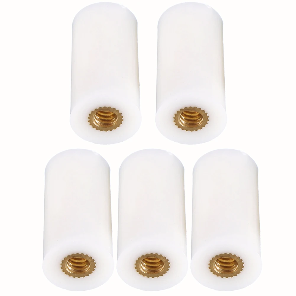 5pcs Billiard Pole Tips Screw-On 12mm Billiard Rod Ends Replacement Pool Rod Tip Durable with 5 Ferrules Pool Sports Accessories