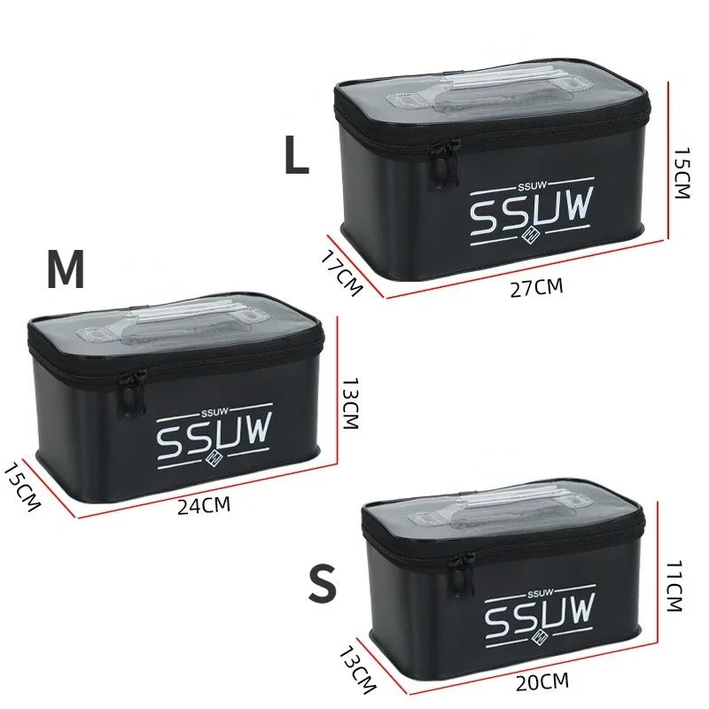 Fishing Tackle Box Portable EVA Fishing Tool Box Fishing Accessory Organizer Live Bait Storage Container 3L/5L/7L Large Capacity Water Container
