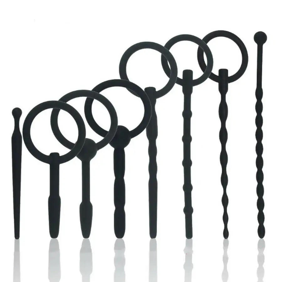 Penis Sex Toys Male Silicone Probe Tube Urethral Irritation Dilator Inserts Penis Plug Sounding Rod Catheter