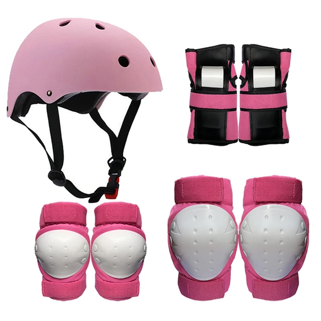 7pcs/Set Kids Safety Helmet Knee Elbow Pad Sets Children Cycling Skateboard Bike Riding Kneepad Helmet Protection Safety Guard 1
