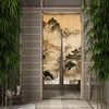 ChineseInk Landscape Painting Door Curtain Japanese Style Dining Kitchen Partition Curtain Drape Entrance Hanging Half-Curtain 2