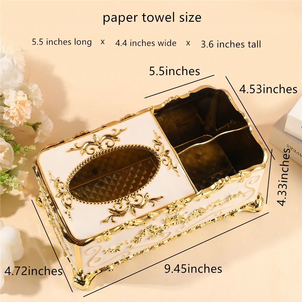 Multifunctional kitchen storage tissue box European creative living room drawer box desktop remote control napkin storage box 5