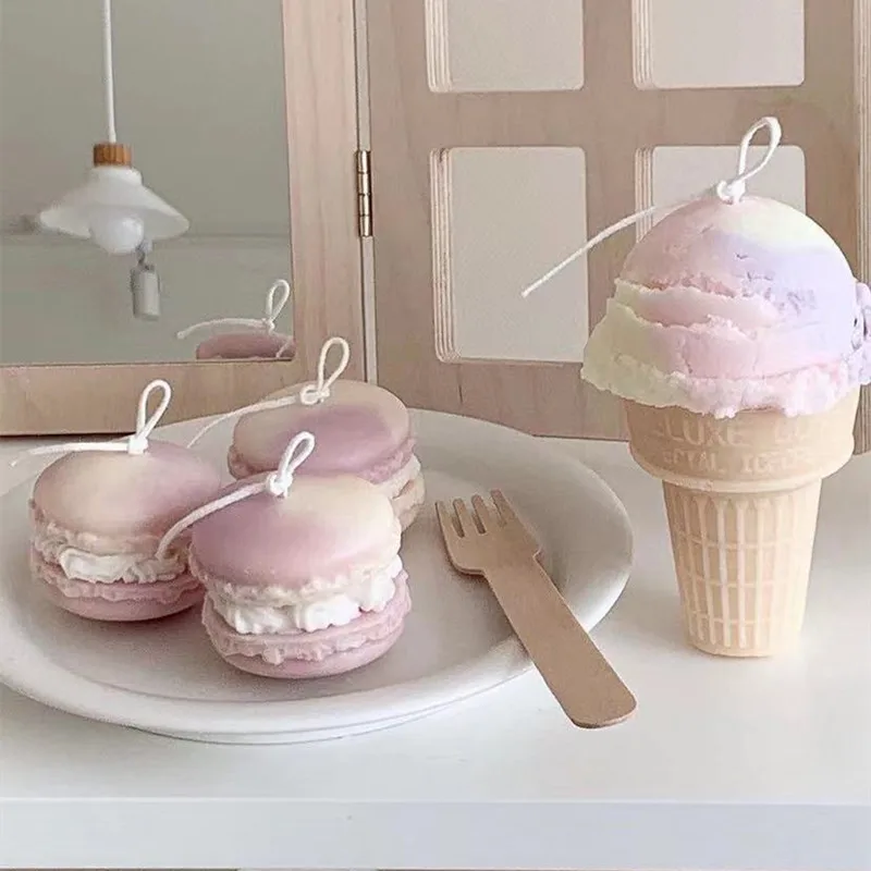 Cup Cake Silicone Mold 3D Candle Ice Cream Scented Soap Cone