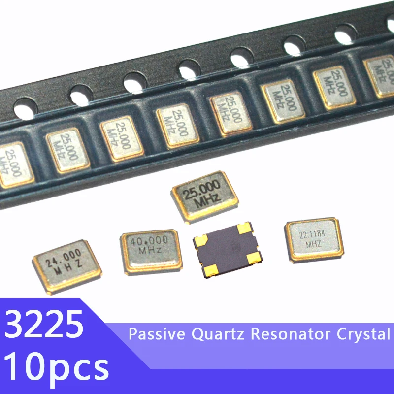 10PCS 3225 4PIN 20Mhz 20M 20 MHz 3.2*2.5mm 패시브 SMD 석영 공진기 크리스탈