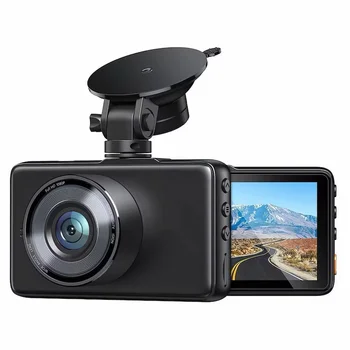 Telecamera da cruscotto doppia per auto TSS-S10, Full HD, grandangolo 170 gradi, display LCD da 2 pollici, G-Sensor, rilevamento movimento, visione notturna, memoria C