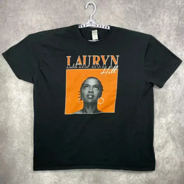 

Lauryn Hill T-Shirt Adult 3XL Black 100% Cotton Front Graphic Casual Mens