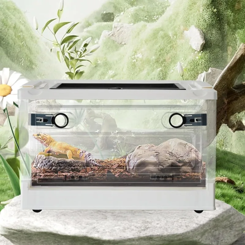 Aquarium Tank Vivarium Box Transparent Plastic Box Breeding Box Reptile Transport Breeding Turtle Tank Spider Lizard Snake Frog Portable