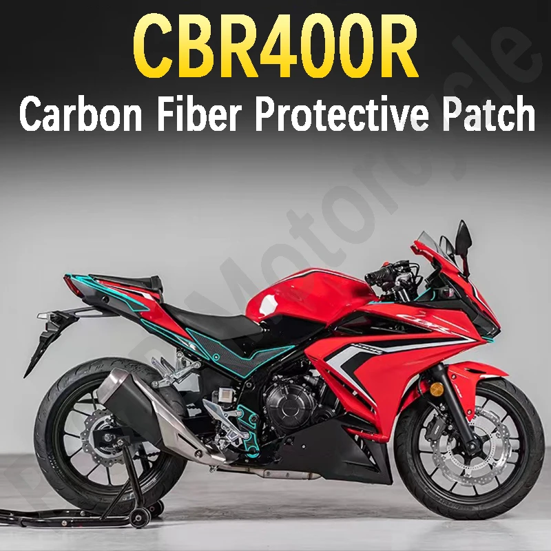

Набор наклеек для Honda CBR400R, наклейка из углеродного волокна, защитная пленка, устойчивая к царапинам декоративная наклейка