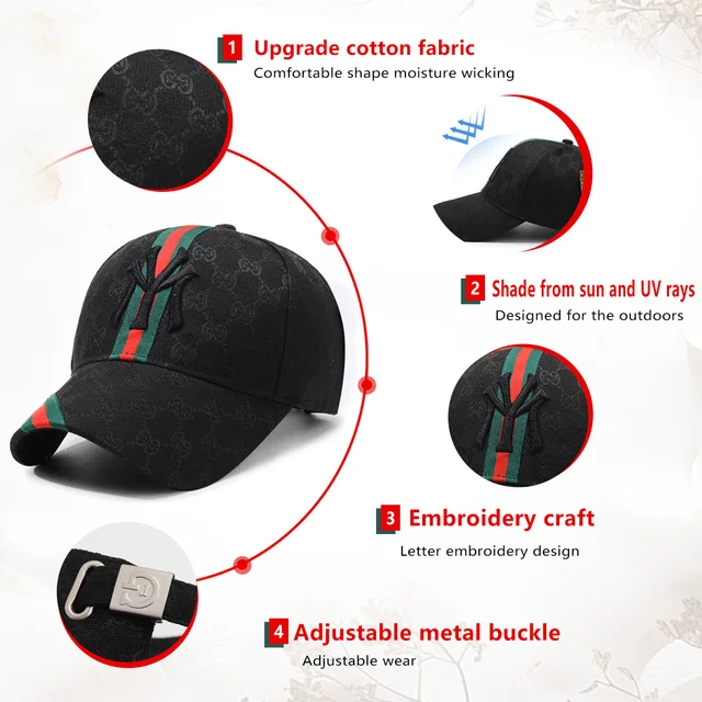 Unisex Hip-Hop Letter Embroidery Adjustable Baseball Cap - Image 4