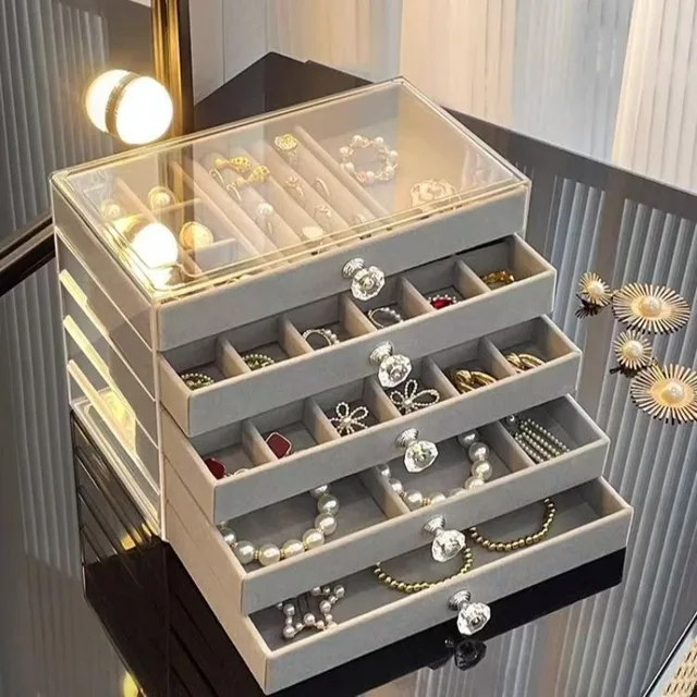 5-Layer Gray Jewelry Box 2